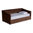 thumbnail image 4 of Cama Doble de Velvet Chocolate Makora Modelo Nigari, 4 of 8