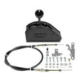 thumbnail image 1 of B&M Auto Trans Shifter 80902 Pro Gate; For Use With GM 4 Speed Automatic Transmissions; Gated Race Shifter; Black Knob Grip; Forward Shift Pattern; Rear Cable Exit; With B&M Logo; Smooth Textured, 1 of 5