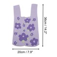 thumbnail image 4 of Unique Bargains 1 Pc Knitted Wrist Bag Flower Gift Bag Purple, 4 of 5