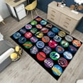 thumbnail image 2 of Dreammotif Basketball Team Logos Rug, Modern Area Rug, Game Room Decor, Colorful Living Room Rugs, Big Bedroom Rug For Teens, 2 of 7