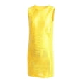 thumbnail image 2 of Girls Sequin Camisole Tank Dress Sparkly Summer Top Sleeveless Vest Shirt For Kids Party Wear, 2 of 3