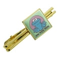 thumbnail image 1 of Sesame Street Cookie Monster Om Nom Nom Square Tie Bar Clip Clasp Tack- Silver or Gold, 1 of 6