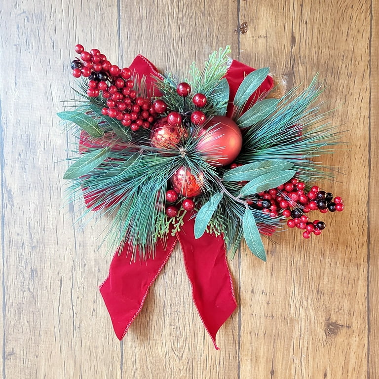 Festive Red Berry Garland - Faux Floral Elegance - Holiday Cheer