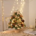 thumbnail image 1 of Fiudx Mini Árbol de Navidad, Diseño de Mesa Flocado, 30 Luces Led con Base de Madera, Decoración para Fiestas, Acogedor para El Hogar o La Oficina, Tamaño de 45 Cm, Funciona con Pilas, Adornos Navide, 1 of 6