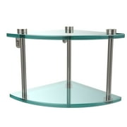 Two Tier Corner Glass Shelf (Build to Order)