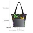 thumbnail image 5 of Gaeub Mardi Gras Carnival4 Printed Tote Bag Grocery Bag Reusable Shoulder Bag with Zip for School Kitchen Park DIY, 5 of 9