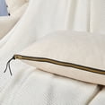 thumbnail image 5 of Home Soft Things Suede Throw Pillow Cover with Big Zipper 2 Pieces - Beige - 20" x 20", 5 of 8