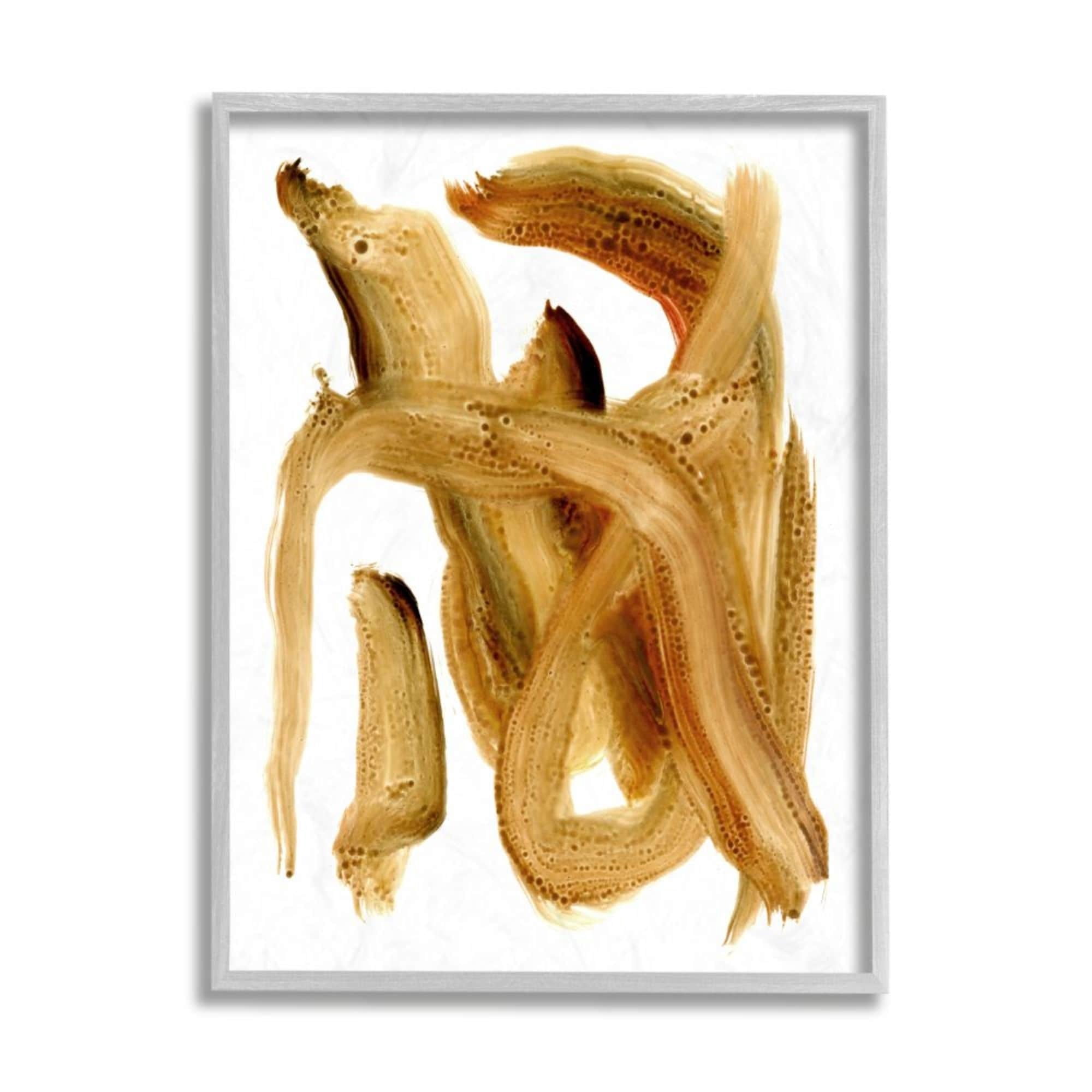 Stupell Industries Abstract Brush Stroke Brown Paint Details Design by Daphne Polselli