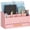 Pink A, variant on Brown Wooden Desk Organizer with Drawer - Bill & File Mail Holder for Office Workspace Organization
