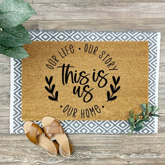 Doormat This Is Us Our Home Cute Housewarming Gift For Her Front Po (18" x 30") #3325