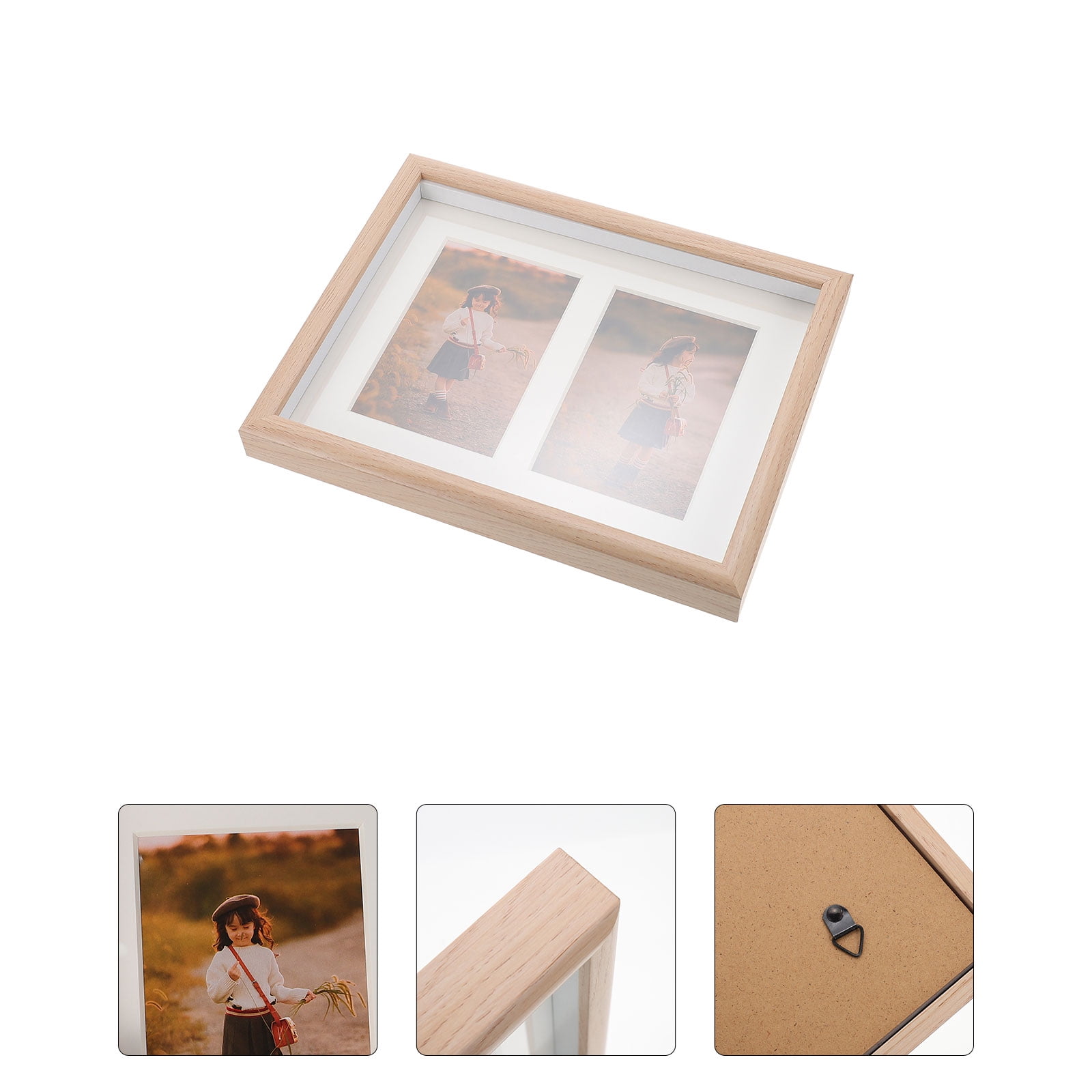 Multifunctional Photo Frame, Wooden Picture Frame Potted Plants Metal  Stand, Desk Photo Frames With Decorative Bud Vase, Double Sides Display  Desktop Photo Frames For Wall And Tabletop Display, Home Decor - Temu