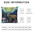 thumbnail image 5 of Orinice Deer Mushrooms Jellyfish Graphic Decorative Throw Pillow Cover for Home Couch Living Room Bed Sofa 22x22in, 5 of 5