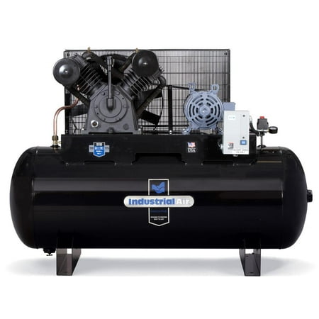 Industrial Air IH9919910 10 HP 120 Gallon Oil-Lube Horizontal Stationary Air Compressor with Aosmith Motor