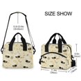 thumbnail image 3 of Insulated Crossbody Lunch Bag 10L Lunch Tote with Adjustable Shoulder Strap for Work Office Picnic Cute Bees and Honeycomb Pattern, 3 of 6