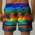 thumbnail image 4 of Xysaqa Big & Tall Board Shorts for Men Swim Trunks Summer Lightweight Hawaiian Beach Shorts Swimsuit Palm Tree Print Holiday Party Swimming Shorts Bathing Suits 3X 4X 5X Clearance, 4 of 6