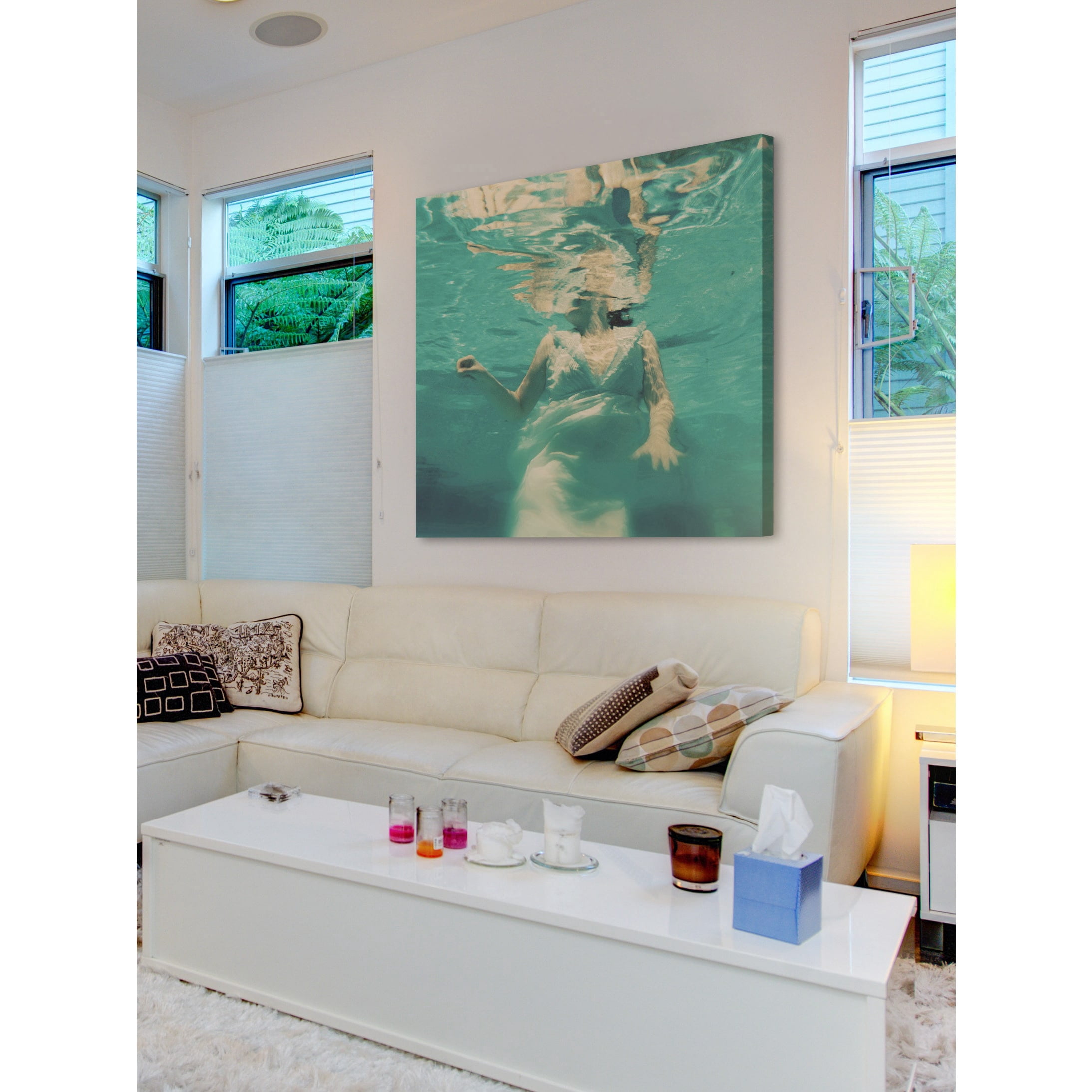 Marmont Hill "Dive Pillow" Painting Print on Wrapped Canvas
