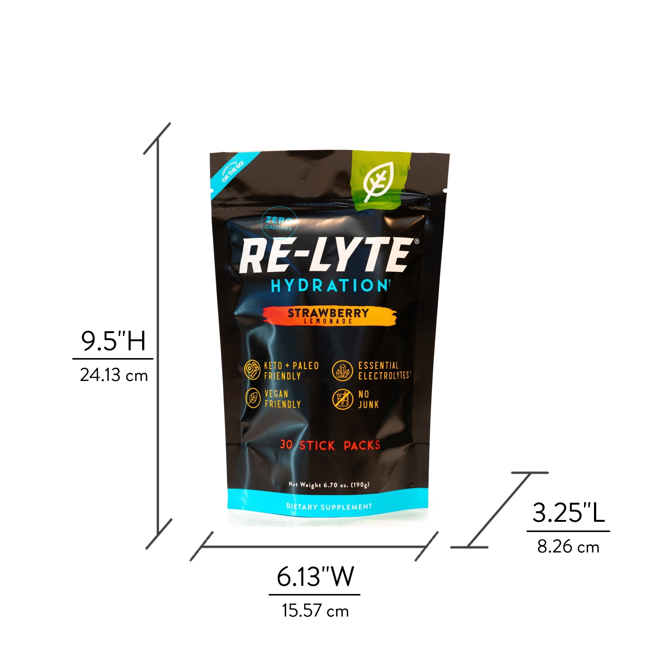 Redmond Re-Lyte® Hydration Drink Mix (Strawberry Lemonade), 30 Stick Packs
