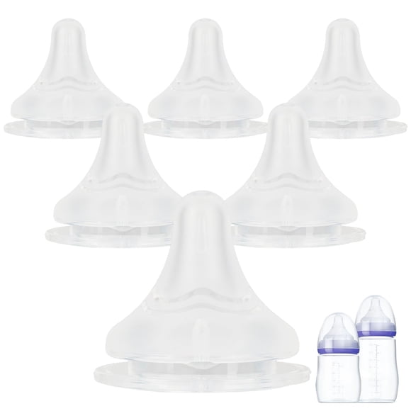 Tetinas para biberones Lansinoh, silicona, tamaño L, Fast Flow, 6 m+ 6 unidades