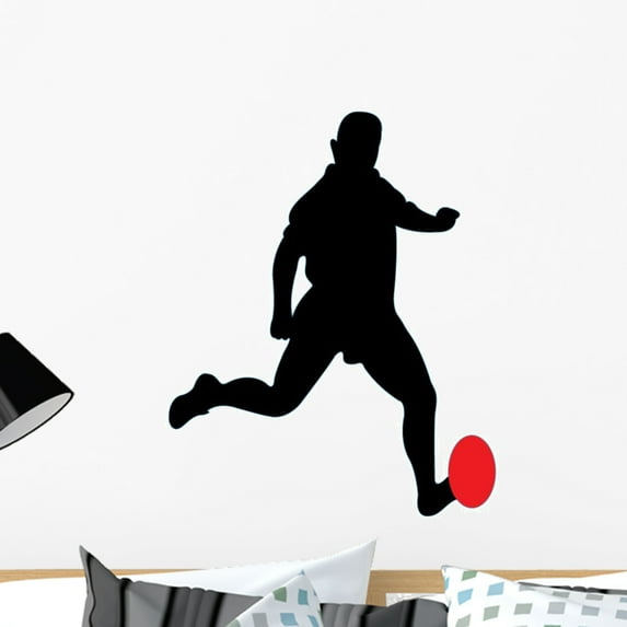 Rugby Silhouette Wall Decal by Wallmonkeys Peel and Stick Graphic (24 in H x 17 in W) WM180629