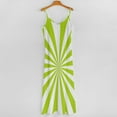 thumbnail image 5 of Bright Green And White Sunburst Sleeveless Dress Dresses Women Summer Women's Summer Clothing, 5 of 9