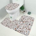 thumbnail image 2 of Math Equations Science Icons White Pattern Bathroom Rugs Sets 3 Piece,Toilet Cover Set,Absorbent Non Slip Bathroom Mats Sets with U-Shaped Contour Rug Toilet Rug Set, 2 of 5