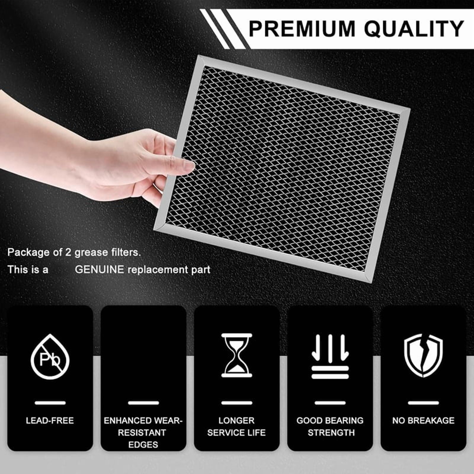 4PCS Replacement Filter for B.Roan 97007696 ,41F Range Hood Filter 10.5in X 8.75in for Stove Vent Fan