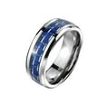 thumbnail image 4 of His Hers CZ Wedding Ring Set Sterling Silver Titanium Wedding Bands Him Her, 4 of 5
