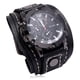thumbnail image 2 of Reloj steampunk para hombre • Movimiento vintage de cuarzo • Correa de cuero de vaca cosida a mano • Cara marrón • Resistente al agua, 2 of 2