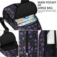 thumbnail image 4 of Sling Backpack,Purple Halloween Ghost Pumpkin Skull Pattern Crossbody Bag with Water Bottle Holder,Waterproof Sling Bag for Men/Women with Chest Phone Holder for Hiking,Travel, 4 of 6