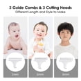 thumbnail image 6 of PENGXIANG BBaby Hair Clippers - Electric Hair Trimmer with 3 Heads & 3 Guide Combs, Quiet & Professional, Rechargeable Waterproof Cordless Haircut Kit for Kids Infants KM-1319, 6 of 9