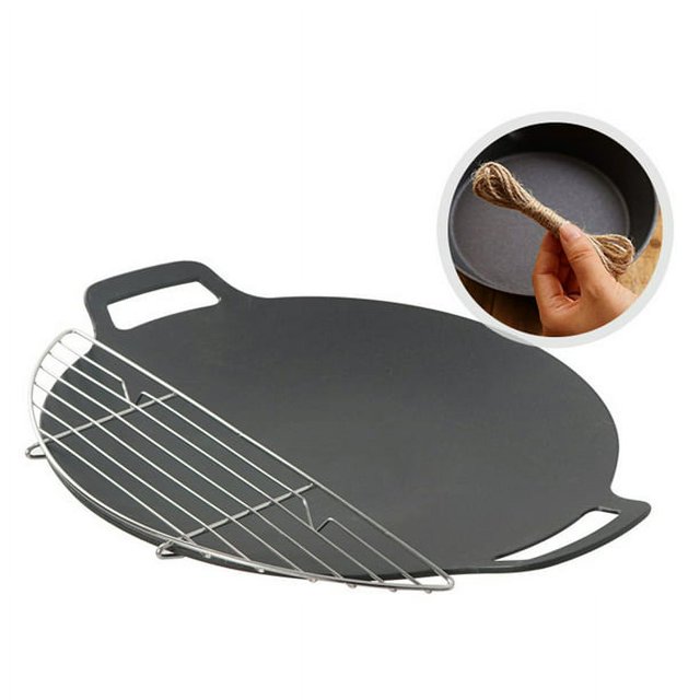 Plancha Para Hornear Parrilla para hornear parrilla anti-quemaduras para herramientas de barbacoa para acampar al aire libre (pequeña)
