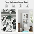 thumbnail image 6 of Over The Toilet Storage Cabinet, Bathroom above The Toilet Rack, Bathroom Adjustable Shelf Organizer with Open Bottom Bar and Anti-Tip Device, White, 6 of 7