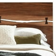 thumbnail image 3 of Benjara Zeko California King Platform Plinth Bed, Natural Edge, Walnut Brown Wood, 3 of 5