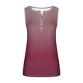 thumbnail image 6 of safuny Women's Loose Tank Tops Floral Polka Dot Print V Neck Button Casual Trendy Camisole Sleeveless Clothing Summer Beach Holiday Red XL, 6 of 7