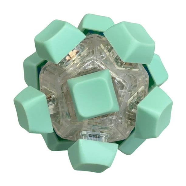 Pelota antiestrés con teclado y clicker para oficina, juguete sensorial para pasar el rato Azul claro