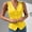Yellow, variant on Women Solid Color V Neck Sleeveless Suit Vest, Button Front Casual Waistcoat Fashion Layering Outerwear for Spring Summer Autumn Daily Wear Yellow