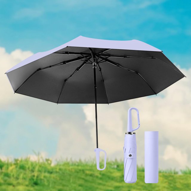 plegable de hojas, portátil, resistente al viento, con protección solar y hebilla de anillas para actividades al aire libre, viajes a
