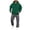 Green, variant on Chiccall Mens Sweatsuit 2 Piece Drawstring Kangaroo Pocket Hoodie Elastic Bottom Elastic Waist Cargo Sweatpant Outfits Fall Winter Warm Loose Fit Casual Athletic Sets
