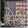 thumbnail image 4 of Ambesonne Western Shower Curtain, Antique American Flag, 69"Wx75"L, Multicolor, 4 of 5