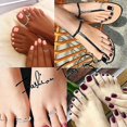 thumbnail image 2 of 8pcs Toe Rings Open Toe Rings Adjustable End Rings Ethnic Vintage Foot Rings, 2 of 2