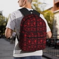 thumbnail image 6 of Pofeuu Red Skulls With Crossbones Print Laptop Backpack Travel Canvas Backpack for School Lightweight and Comfortable Backpack College Backpack Schoolbag, 6 of 6