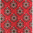 thumbnail image 3 of Serafina Home Christmas Holiday Ornament Throw Blanket: Decorative Circles and Snowflakes, Soft Cozy Accent for Sofa Couch Chair Bed or Dorm, Red Green White (Christmas Cheer), 3 of 5