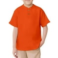 thumbnail image 1 of Kids Boys Girls Short Sleeve Tee Shirt - Button Front Closure Comfortable Soft Fabric Breathable T-Shirt, 1 of 5