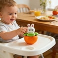 thumbnail image 3 of Carrot Rabbit Roly-poly Wobble Toy for Sensory Exploration and Educational Play Chewable Safe Material Design for Hand Eye Coordination Development, 3 of 5
