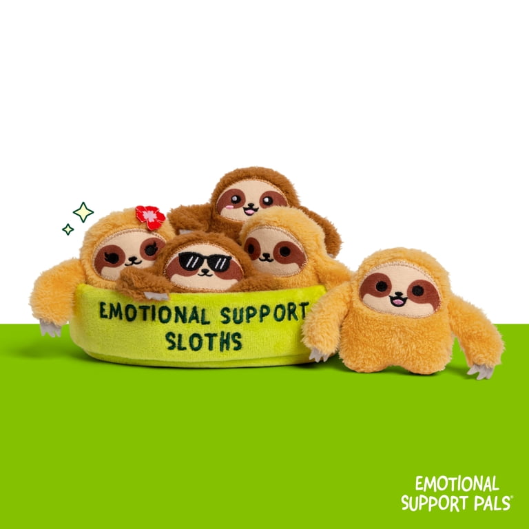 Emotional Support Pals Sloths, Set of 5 with Basket photo 5