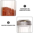 thumbnail image 3 of Ensemble de 2 Distributeurs Rétro d'Assaisonnement Multi-Usages pour Épices, Pot en Verre, Couvercle en Acier Inoxydable Perforé, 3 of 5