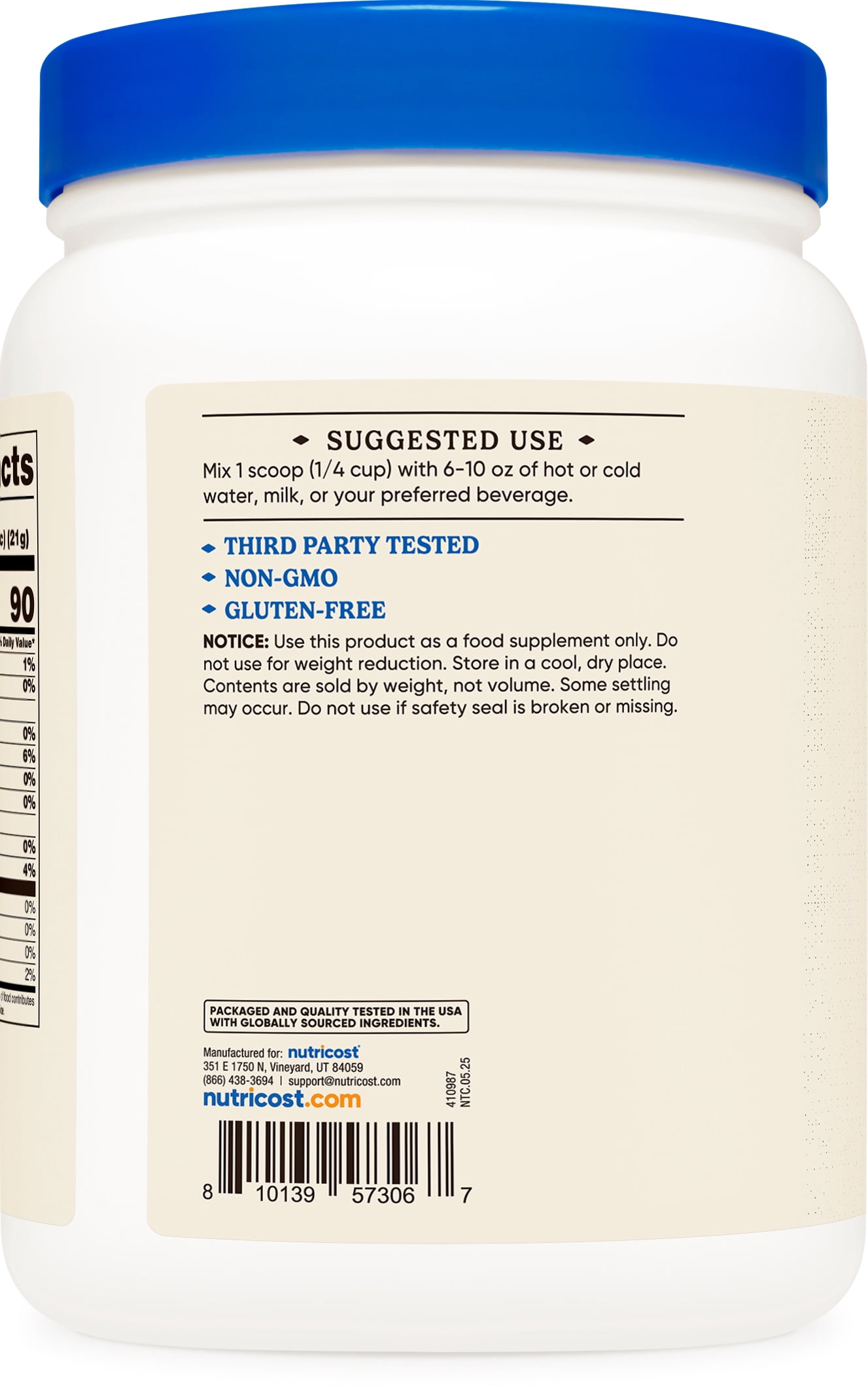 Nutricost Beef Bone Broth Protein Powder Unflavored (20 Servings) - Gluten-Free, GMO-Free