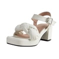 thumbnail image 2 of Sandalias de mujer Casual Color sólido Estilo romano Hebilla Correa en el tobillo Tacones altos gruesos Zapatos de punta cuadrada Wmkox8yii nm2291, 2 of 9