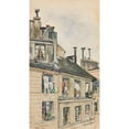 thumbnail image 2 of Józef Mehoffer 10x14 Black Ornate Wood Framed Double Matted Museum Art Print Titled: View from the Window of Jozef Mehoffer and Stanisław Wyspiański's Studio in Paris (1891), 2 of 5