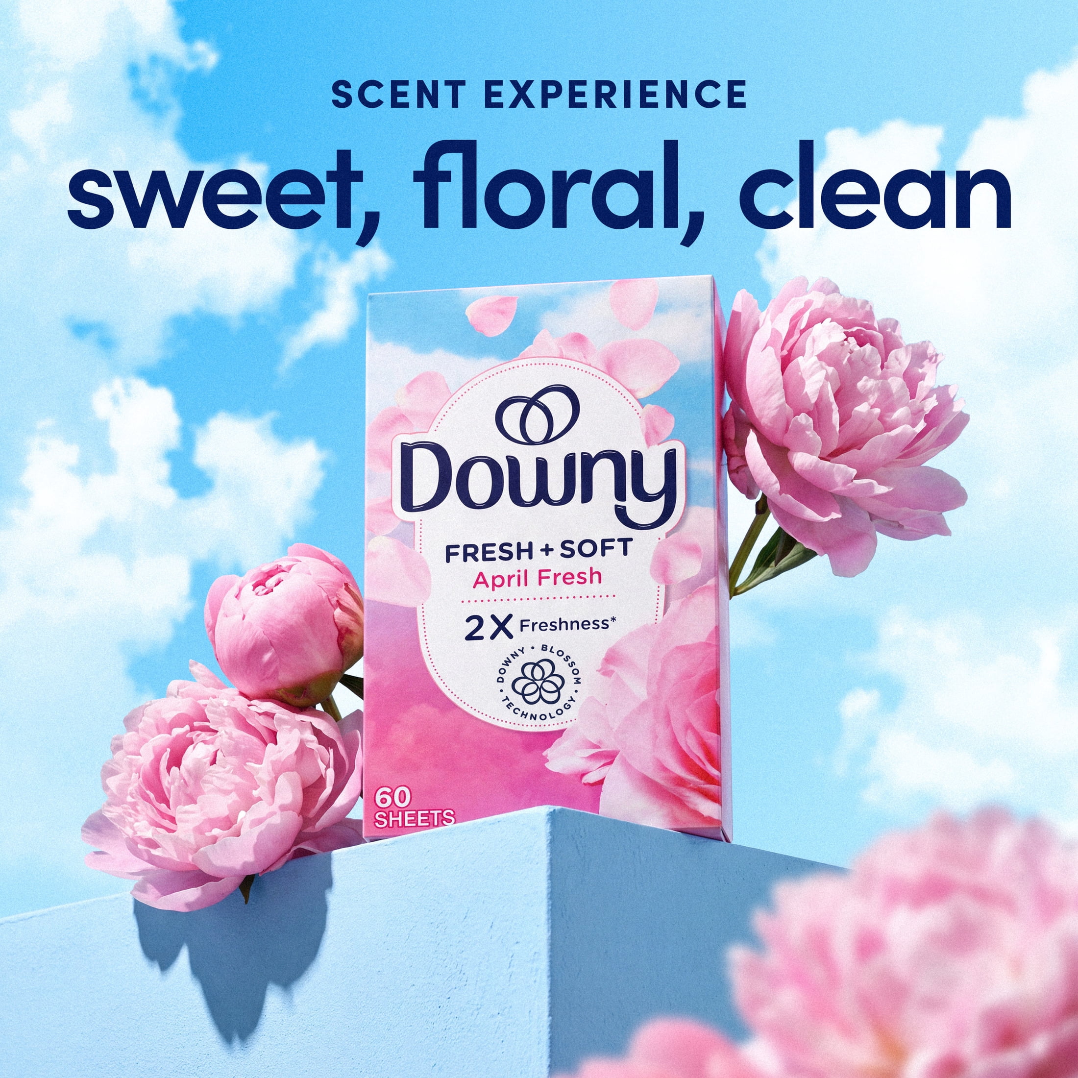 Downy Dryer Sheets, April Fresh, 60 Count